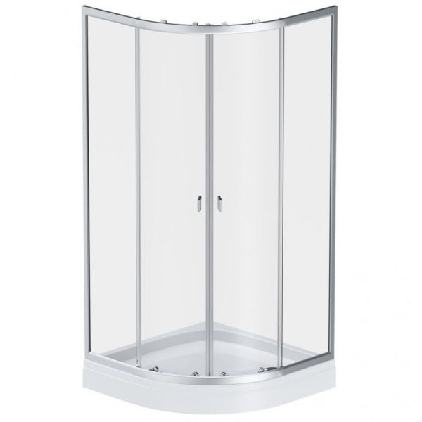 Душевой уголок AM.PM X-Joy Twin Slide 90x90 W88G-205-090MT без поддона профиль матовый Хром стекло прозрачное