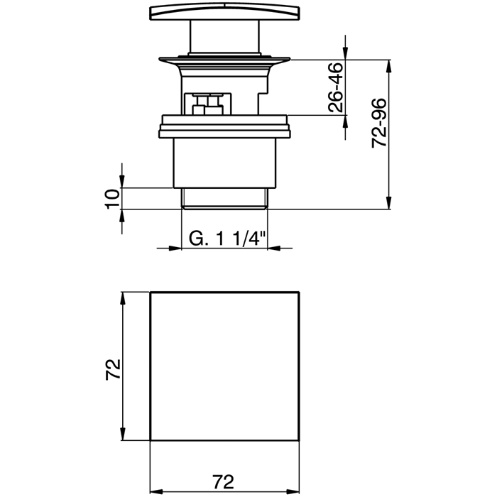 CISAL Донный клапан, цвет золото
