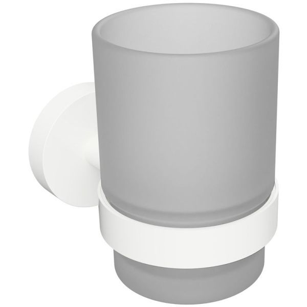 Стакан  WHITE  для зубных щеток, белый