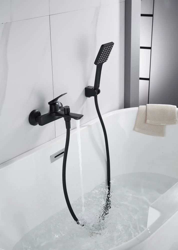 Смеситель для ванны Knotlor KN-71/BL, черный, артикул KN-71/BL