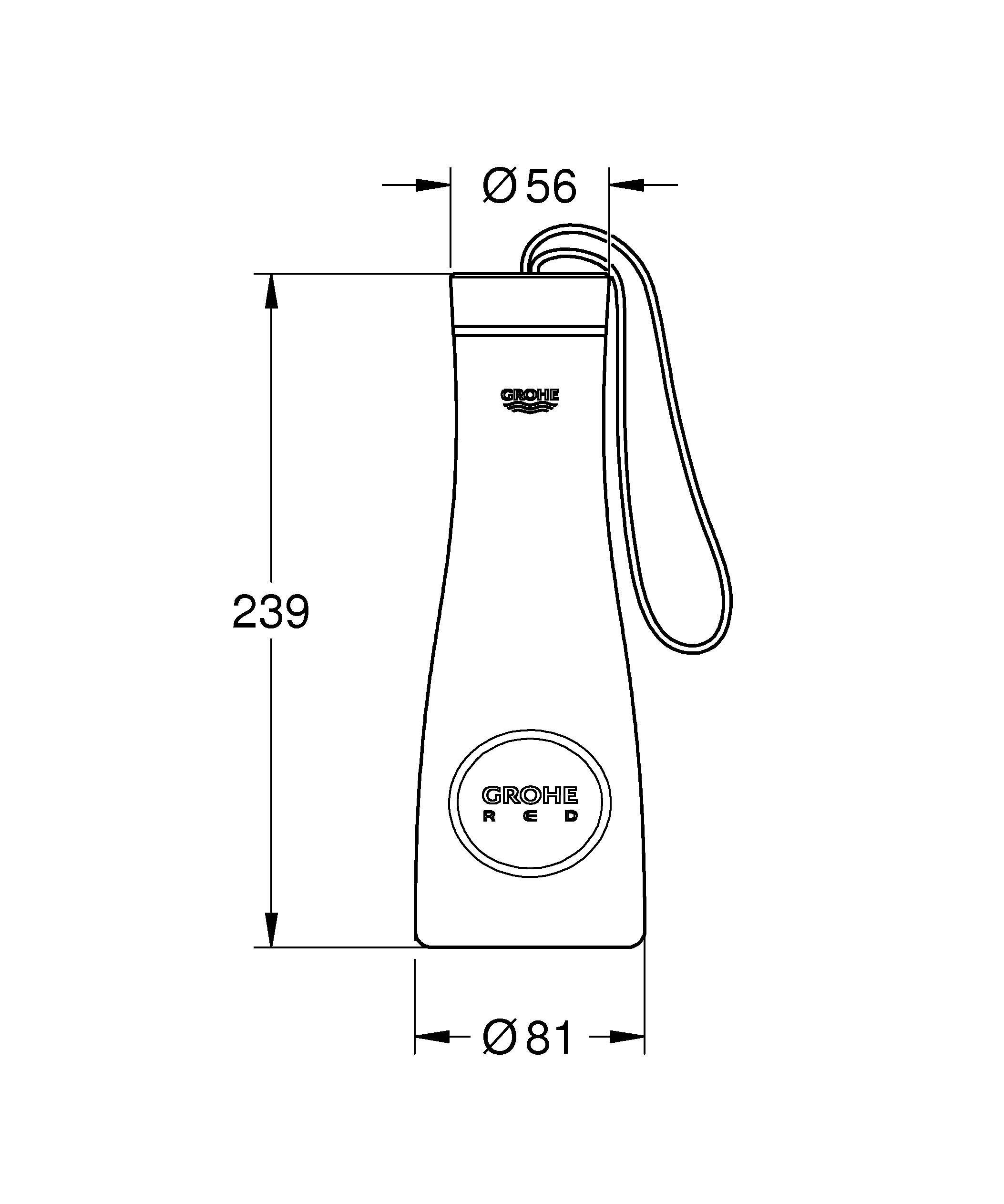 Термобутылка GROHE Red, нержавеющая сталь, (40919SD0) Термобутылка GROHE Red, нержавеющая сталь, (40919SD0)