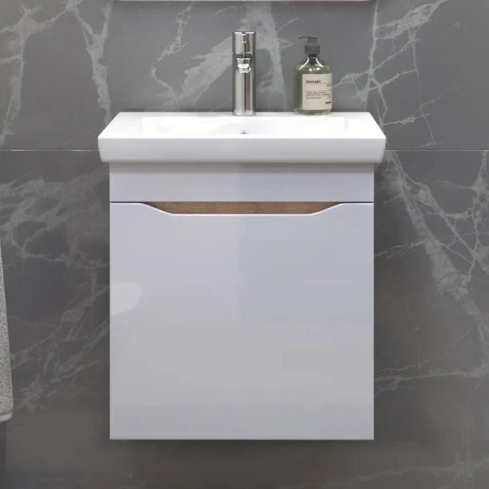 Тумба под раковину подвесная VIGO Grani 028 дуб золотой, 50 см, артикул 028 дуб золотой