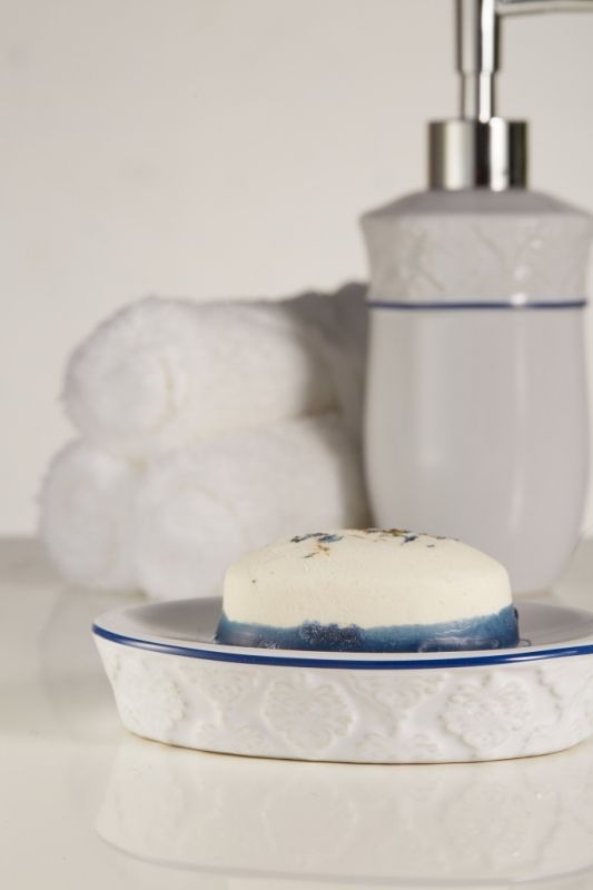 Мыльница Fora England FOR-GR036 Бело-синяя