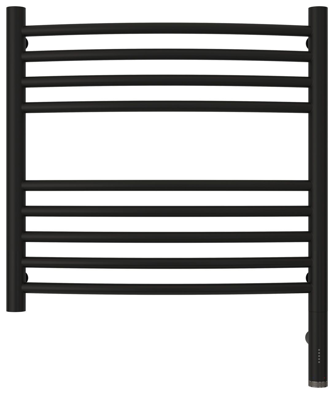 Полотенцесушитель электрический "БОГЕМА 3.0" 500х500 / МЭМ правый (Матовый чёрный)
