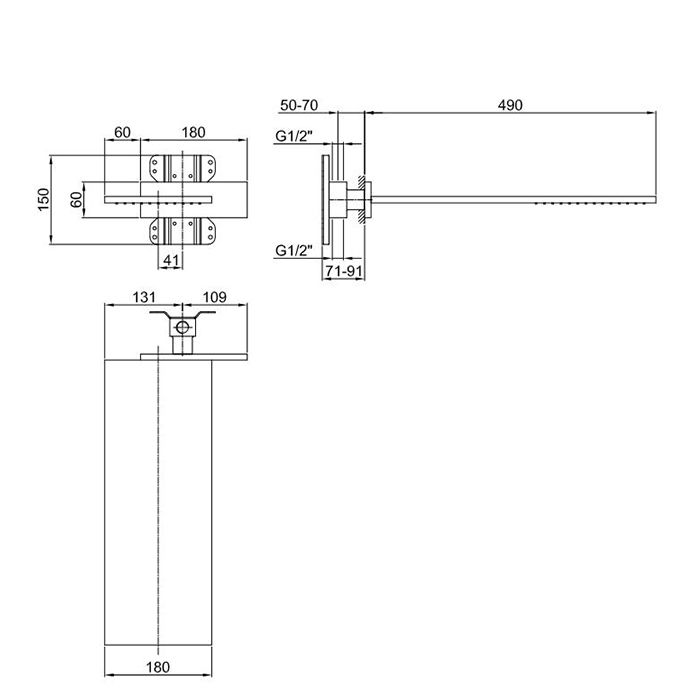 Внутренняя часть, Fantini, назначение-для верхнего душа, без каскадной струи, стандарт подвода воды-1/2", комплектация-пластиковые заглушки, звукоизолирующий полистирол, влагощитные прокладки