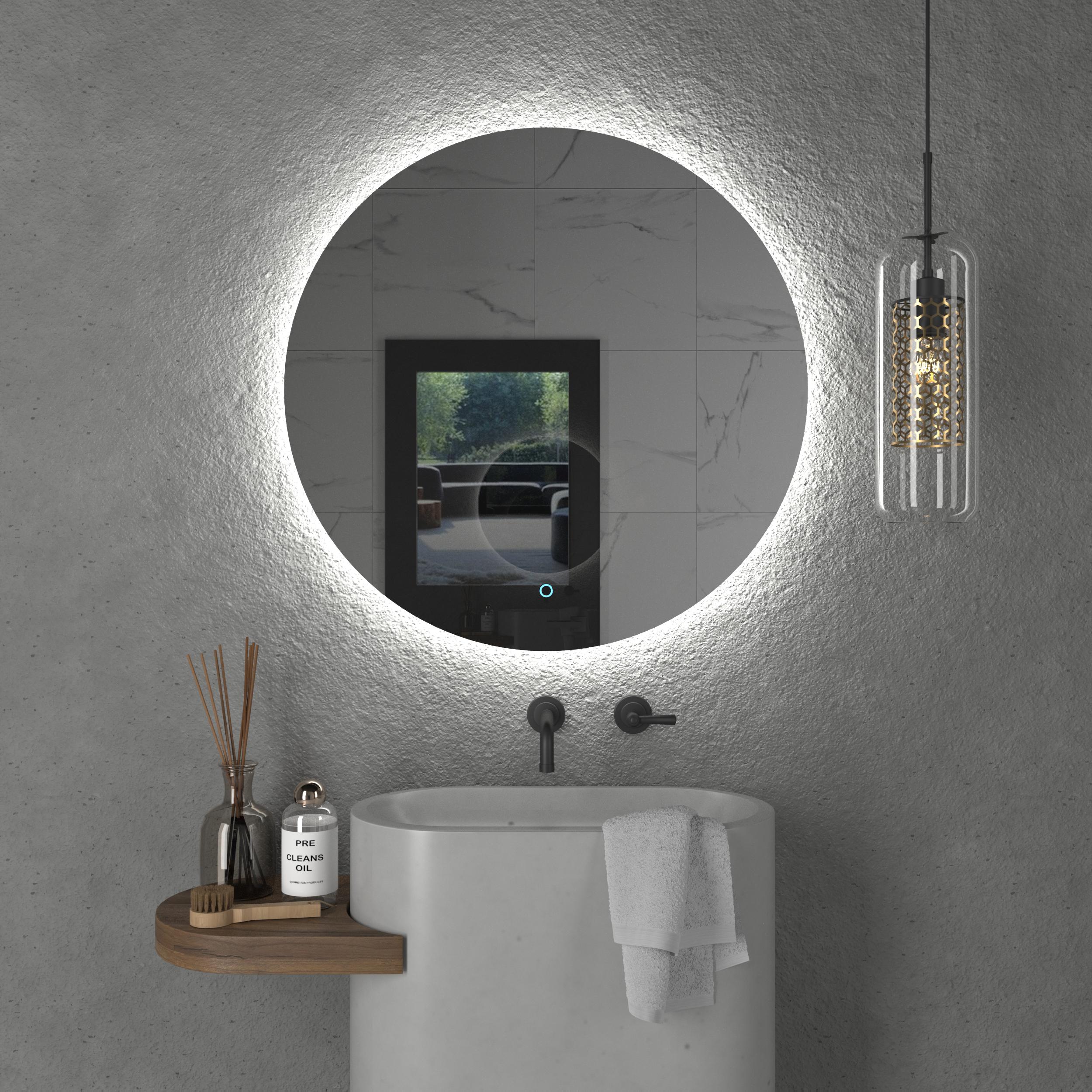 Зеркало Onika Сола 100 с LED подсветкой, круглое