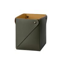 ADJ Коробочка MIU для чайных пакетов, 7x7xH8 см., цвет: оливковый/горчичный