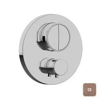 Almar PUSH ROUND CORE Внешняя часть термостата на 2 потребителя, Copper Brushed PVD Almar PUSH ROUND CORE Внешняя часть термостата на 2 потребителя, Copper Brushed PVD