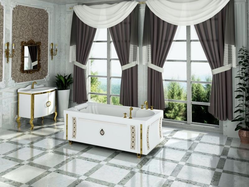 Акриловая ванна Radomir Fra Grande Анабель 170x85 без гидромассажа Хром