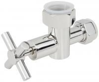 Вентиль с клапаном запорный (крестовой) G 1" НГ х G 3/4" НГ (Без покрытия)