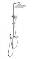 Душевая система с техническим душем и термостатом WONZON & WOGHAND MUSE Piano, Хром (WW-B4132-A-CR)
