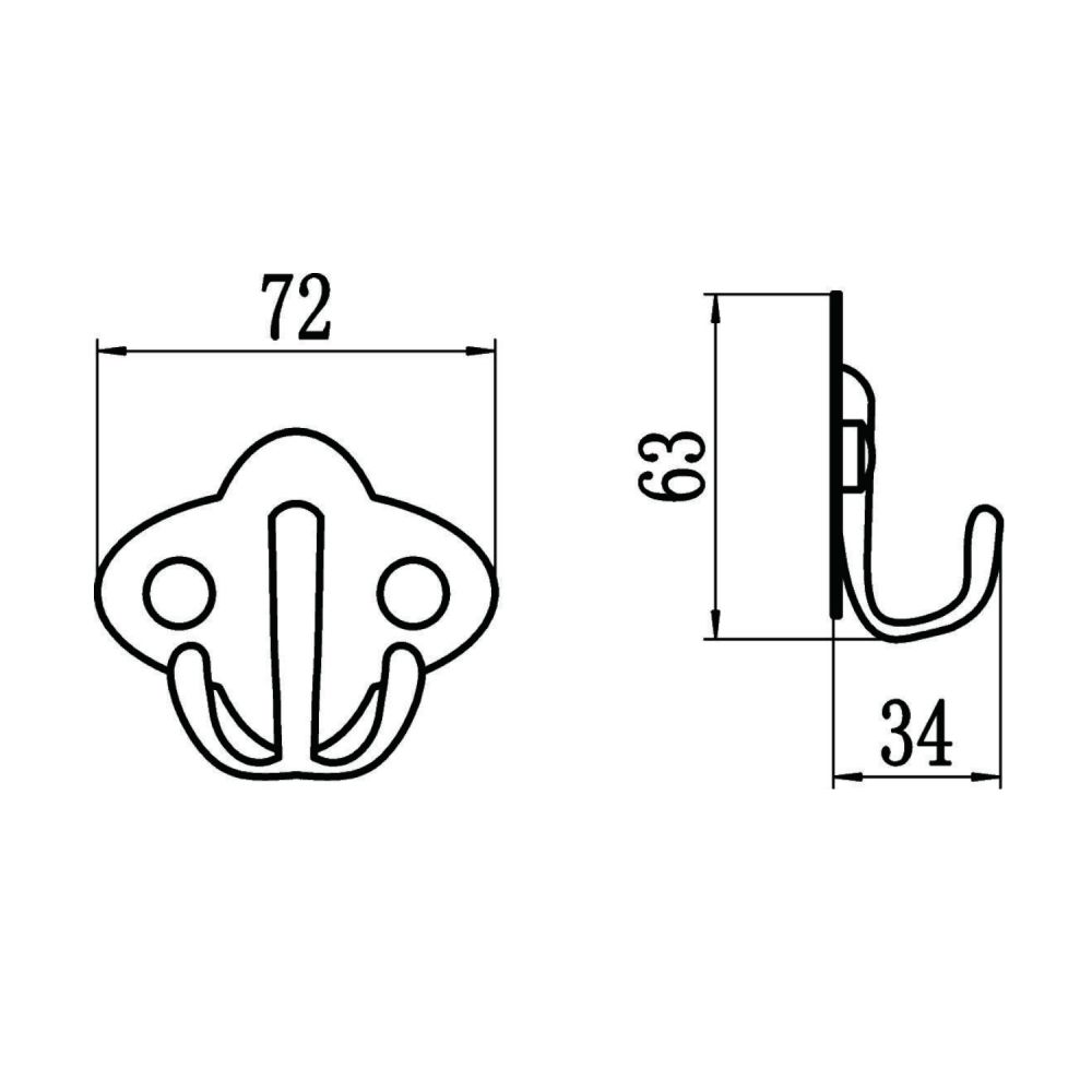 Крючок для ванной комнаты Savol S-00101B, хром, артикул S-00101B