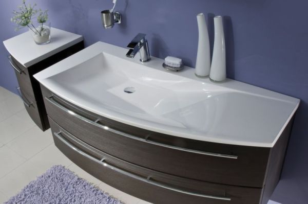 Puris Crescendo, тумба под раковину 1200 мм правая, цвет дуб трюфель