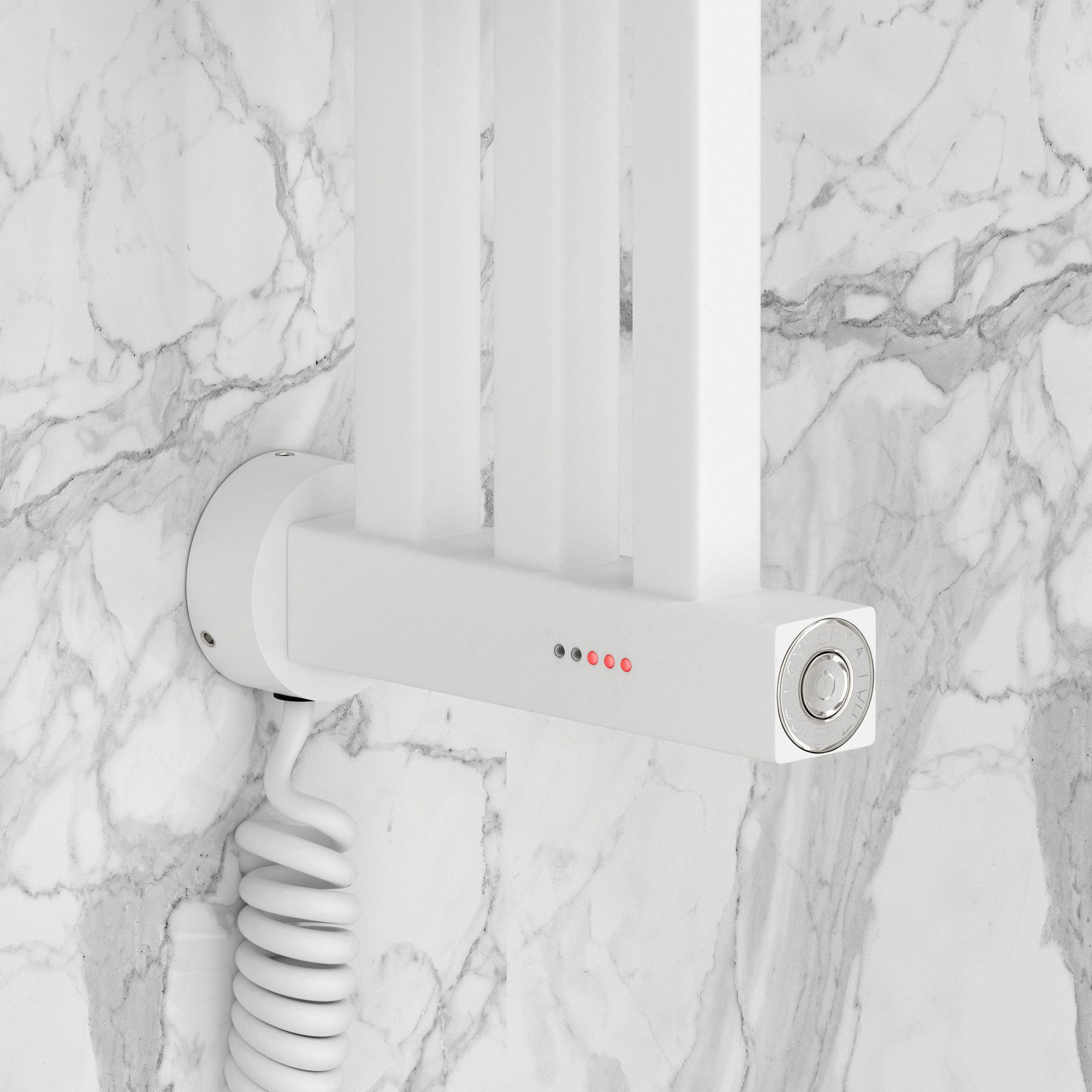 Полотенцесушитель, Сунержа, Хорда 4.0, электрический, ширина, мм-50, глубина, мм-166, высота, мм-650, межосевое расстояние-600, подключение-нижнее справа/слева, электрокомплект-кабель, мощность, Вт-45, материал-нержавеющая сталь, назначение-система электр