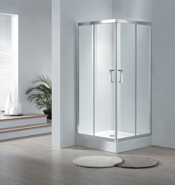 Душевой уголок Cezares Porta A-2 100x100 PORTA-D-A-2-100-P-Cr профиль Хром стекло рифленое