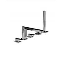 Fantini Mare Смеситель на борт ванны, 5 отв., на 2 источника, с ручн душем, излив 210мм, цвет: хром