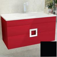 Тумба с раковиной SanVit Квадро Lux New 60 kkvadn060 в цвете Ral подвесная Черный глянец