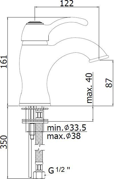 Смеситель для раковины Paffoni Flavia FA071CR