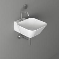 SIMAS WAVE Раковина накладная/подвесная квадратная  33,5х43х16,5 см, с 1 отв под смеситель,цвет белый