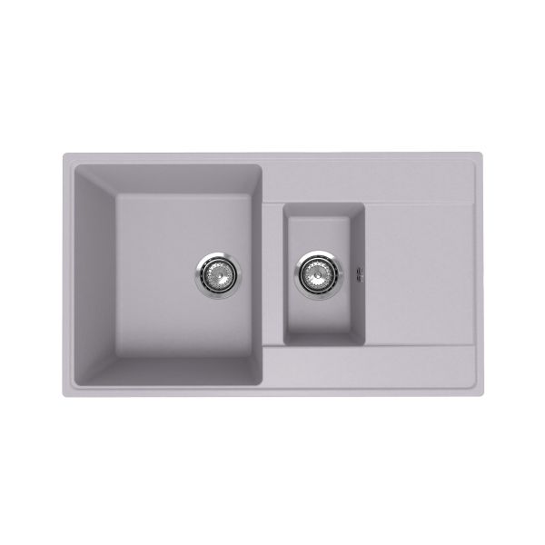 Кухонная мойка Ulgran Quartz Prima 860 1,5K-04, платина