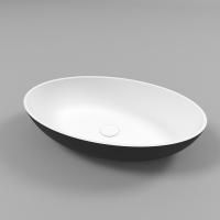 Умывальник WHITECROSS Citrine 60x40 (черный/белый мат) иск. камень Умывальник WHITECROSS Citrine 60x40 (черный/белый мат) иск. камень