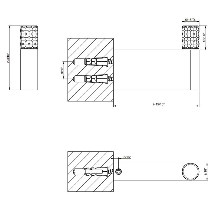 GESSI HABITO INTRECCIO Крючок, цвет Black Metal Brushed PVD