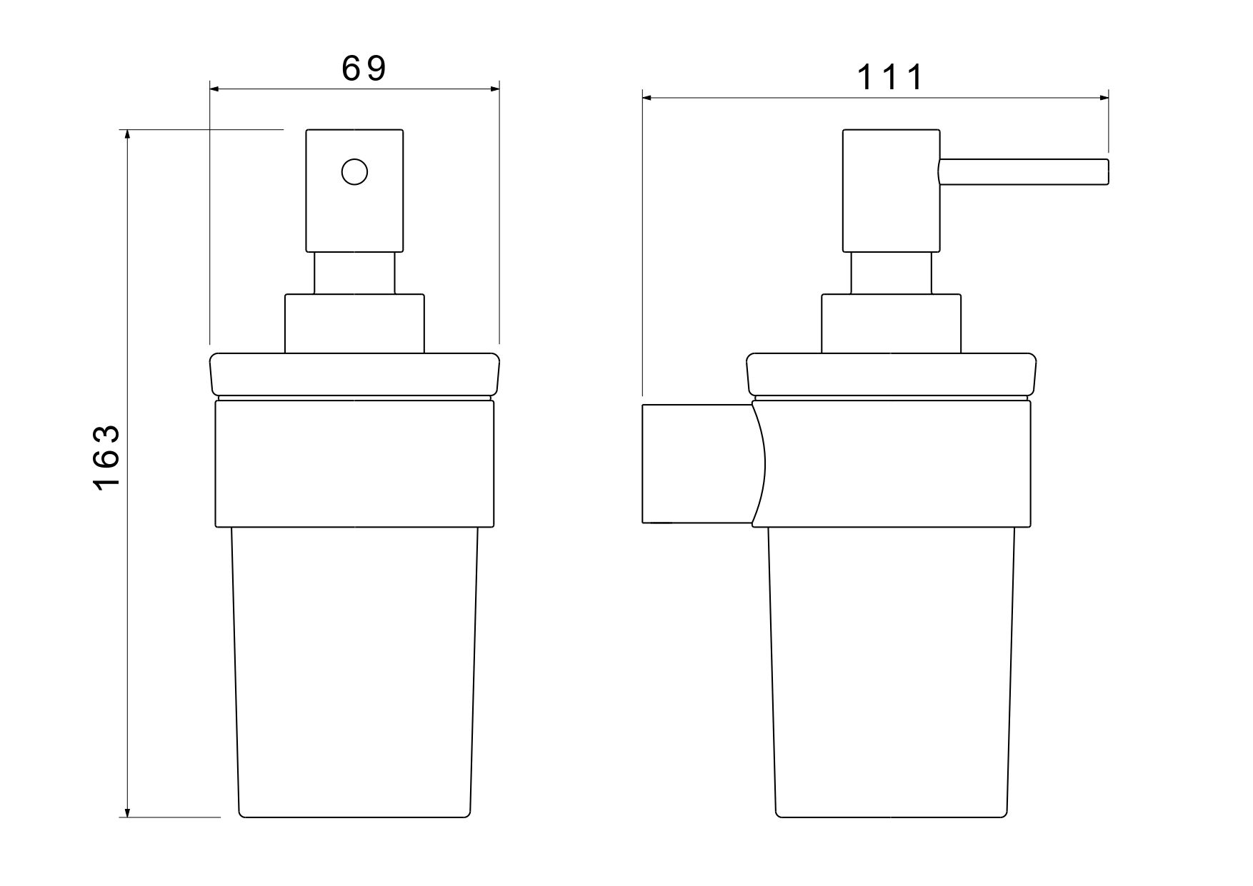 Дозатор AQUATEK, матовый черный AQ4405MB ЛИРА Дозатор AQUATEK, матовый черный AQ4405MB ЛИРА