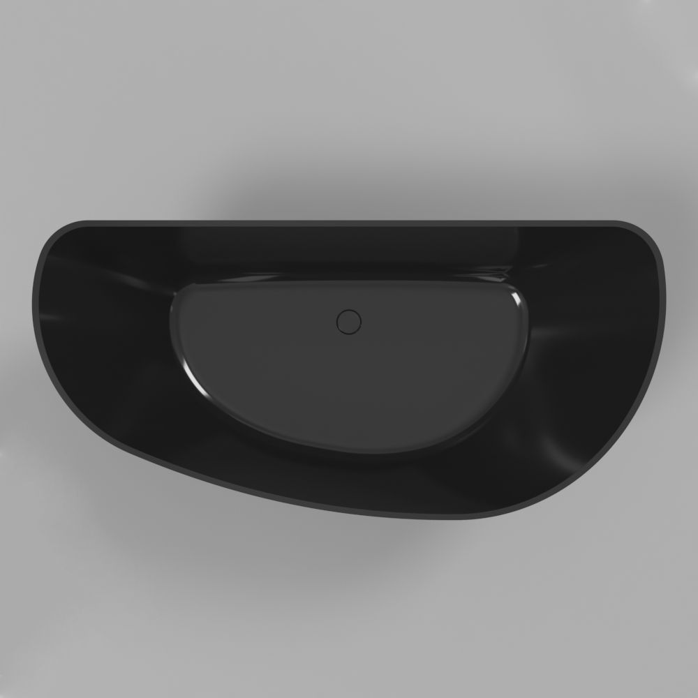 Ванна WHITECROSS Topaz 170x80 (черный глянец) иск. камень