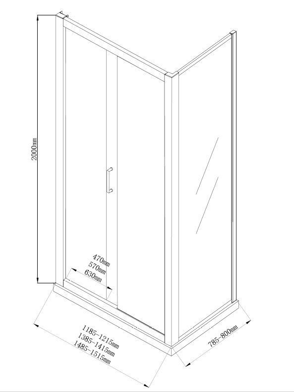 Душевой уголок Aquanet Alfa NAA1131 150x80, прозрачное стекло Душевой уголок Aquanet Alfa NAA1131 150x80, прозрачное стекло