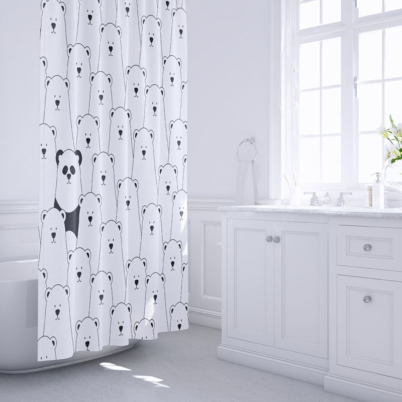 Штора для ванной комнаты FIXSEN DESIGN FX-2501, белый/черный, артикул FX-2501