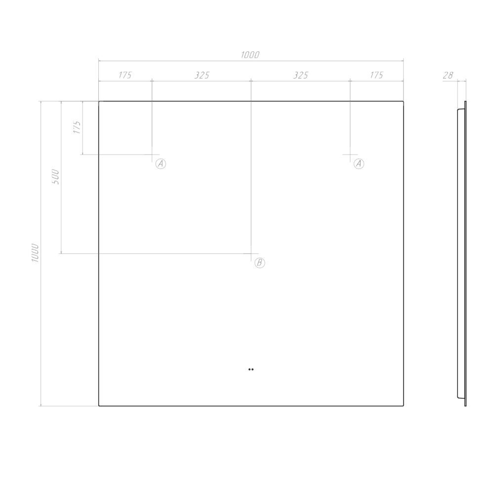 Зеркало VIGO Quadro Comfort 1000, артикул 146