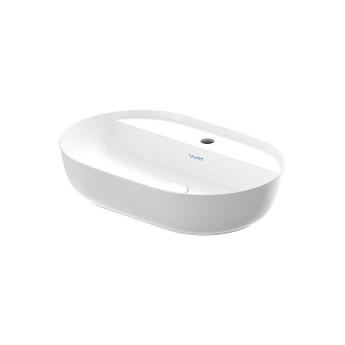 Раковина, Duravit, Luv, ширина, мм-600, глубина, мм-400, высота, мм-140, тип установки-накладной, отверстия для смесителя-одно, материал-керамика, крепёж-есть, цвет-белый, артикул 0380600000