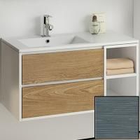 Тумба с раковиной SanVit Мэри-4 90 L kmery904 с фактурой под дерево подвесная Шелк Сталь Тумба с раковиной SanVit Мэри-4 90 L kmery904 с фактурой под дерево подвесная Шелк Сталь