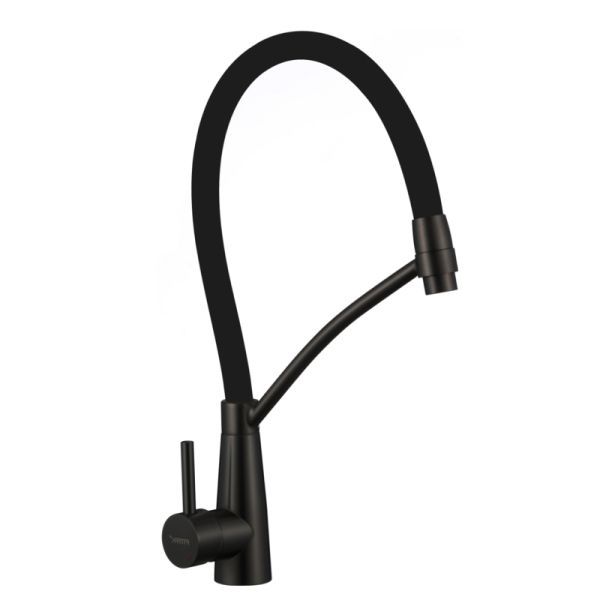Смеситель для кухни с гибким изливом Fmark FS8255H-01, черный