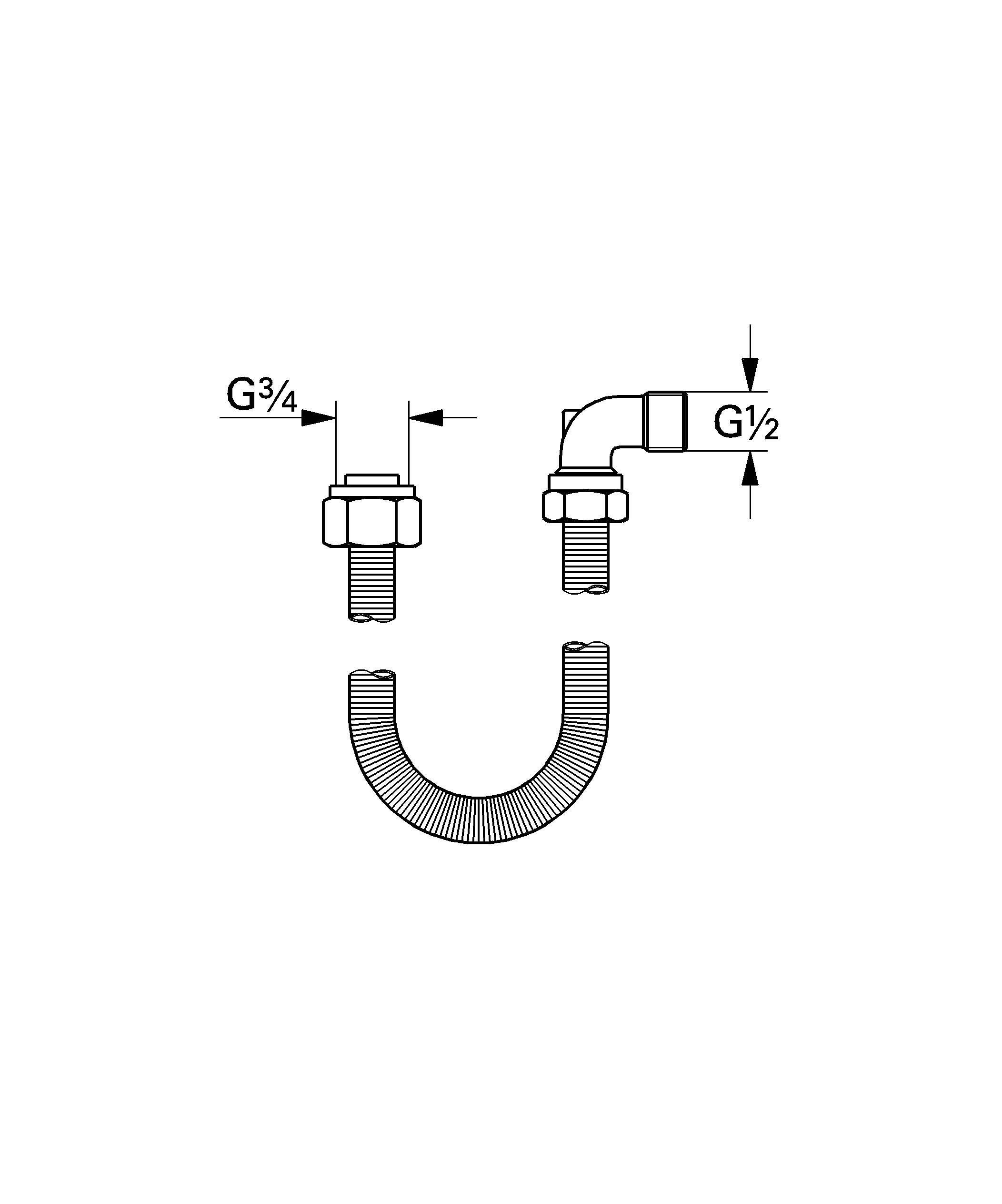 Соединительный гарнитур, DN 20, GROHE Talentofill, (28993000) Соединительный гарнитур, DN 20, GROHE Talentofill, (28993000)