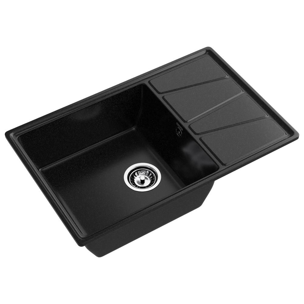 Кухонная мойка GranFest VERTEX 780L, черный, артикул V-780L черный