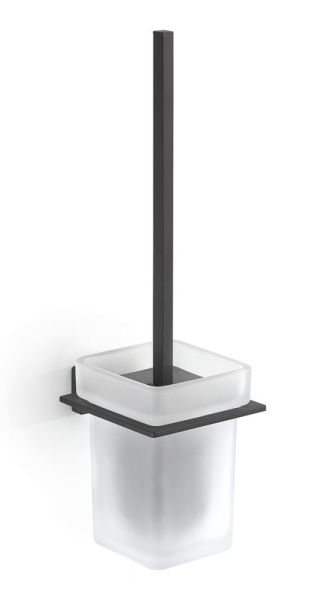 Gedy Atena, настенный стеклянный ёрш, цвет черный матовый