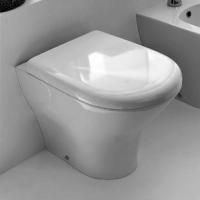 Kerasan Aquatech Унитаз напольный, безободковый,555х355 мм, слив в стену, в комплекте с крепежом WB5N, цвет: белый матовый