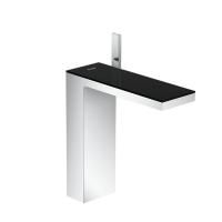 AX MyEdition Смеситель для раковины 230, на 1 отв., излив 245мм, со сливным гарнитуром, цвет: хром/черное стекло AX MyEdition Смеситель для раковины 230, на 1 отв., излив 245мм, со сливным гарнитуром, цвет: хром/черное стекло