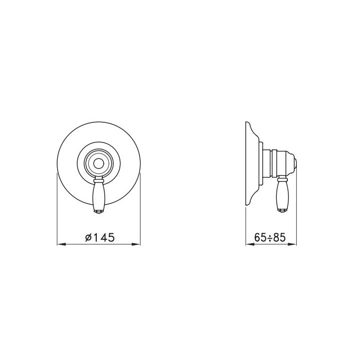 STELLA ROMA Внешняя часть встраиваемого смесителя для душа 3292MC P.V., цвет хром