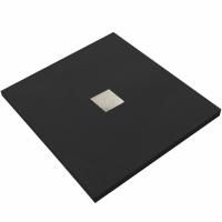Душевой поддон из искусственного камня Vincea VST-2SR29090B 90x90 Черный матовый без сифона