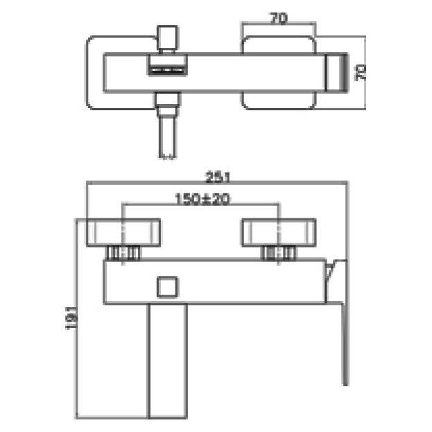 Смеситель для ванны Webert Pegaso PE850102560