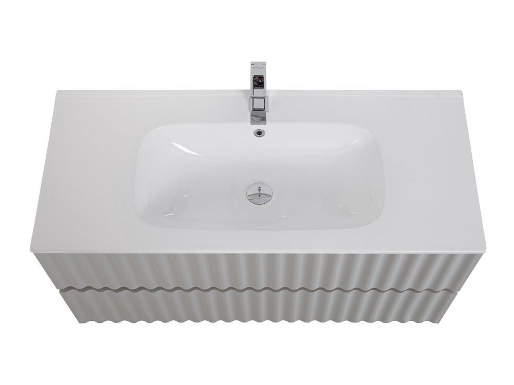 ELEGANT База под раковину подвесная с двумя выкатными ящиками, с LED подсветкой ручек. Светло-серый матовый, 970x469x550 AM-ELEGANT-1000-2C-SO-GCM-LED, артикул AM-ELEGANT-1000-2C-SO-GCM-LED