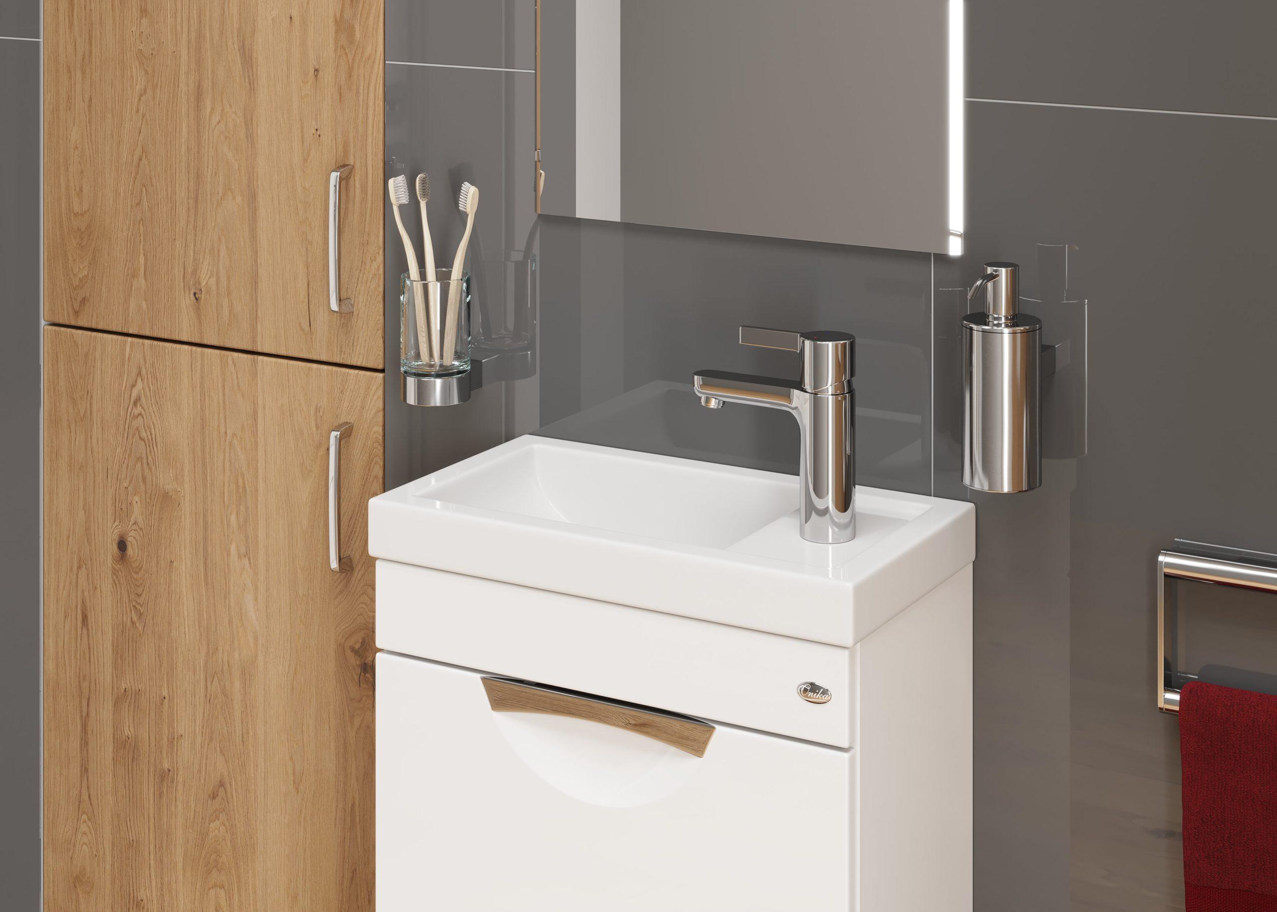 Тумба Onika Комо 45 подвесная, белая (ум. Фостер 45)