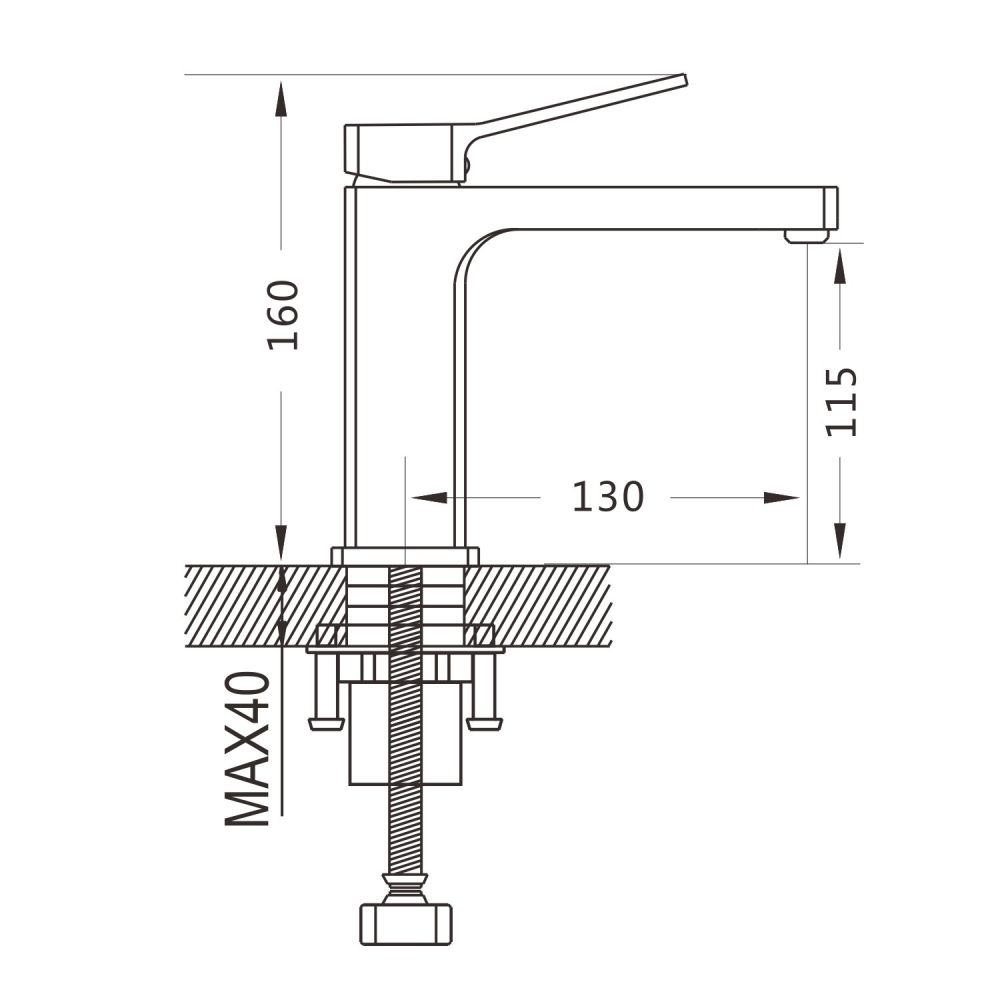 Смеситель для раковины Raffine F0199C, белый