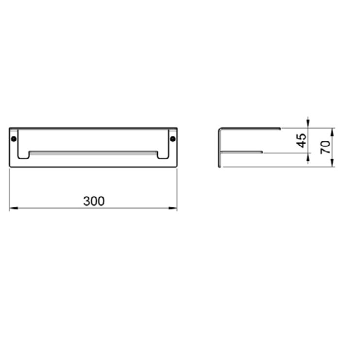 Almar SOAP & BEAUTY HOLDER  Полочка 300х700мм, цвет  brushed steel Almar SOAP & BEAUTY HOLDER  Полочка 300х700мм, цвет  brushed steel