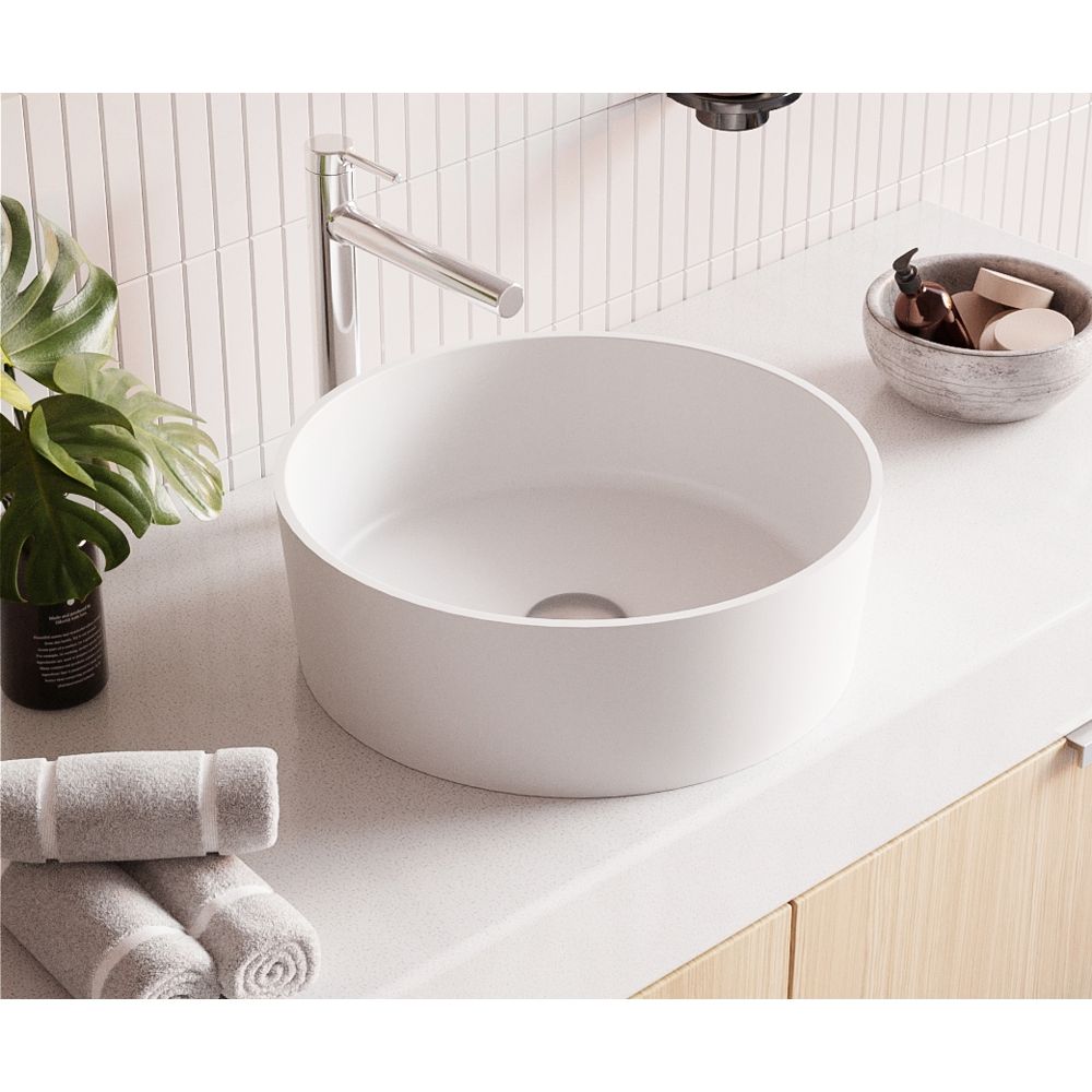 Умывальник WHITECROSS Agate D=40,5 (белый мат) иск. камень Умывальник WHITECROSS Agate D=40,5 (белый мат) иск. камень