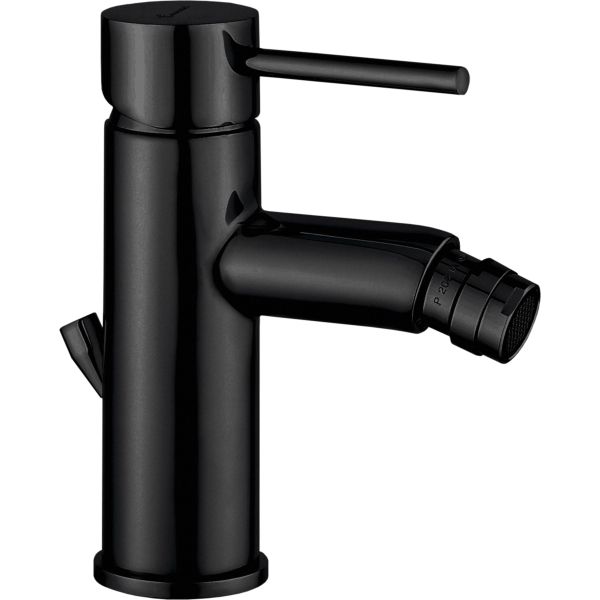 Emmevi Piper, однорычажный смеситель для биде с донным клапаном, цвет черный матовый