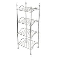 MIRELLA Этажерка L38хH107xP34 см, 4 полки-решетки, латунь, хром