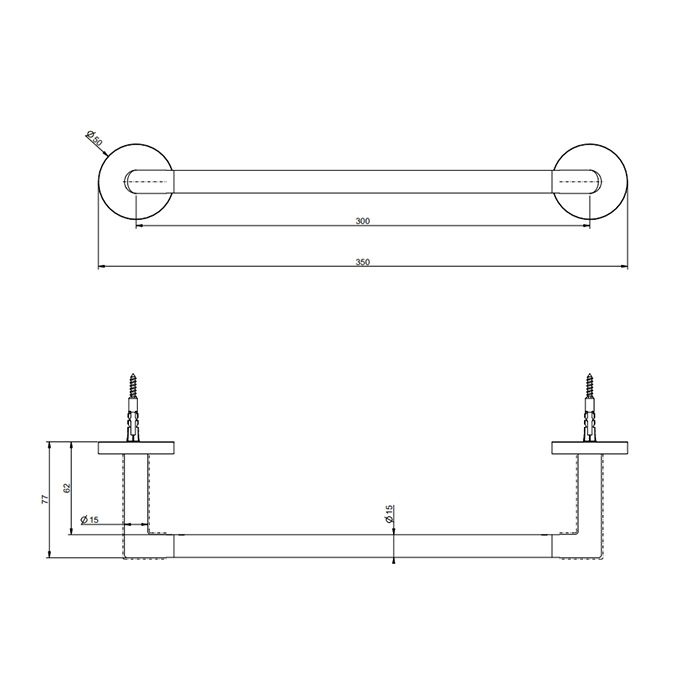 Gessi Tondo Полотенцедержатель, 30 см, цвет: хром